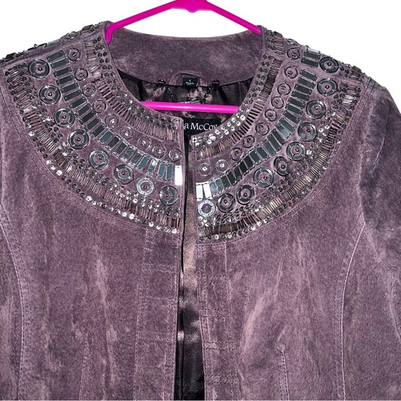 Pamela McCoy 100% Leather Coat Size Small - Picture 2 of 11